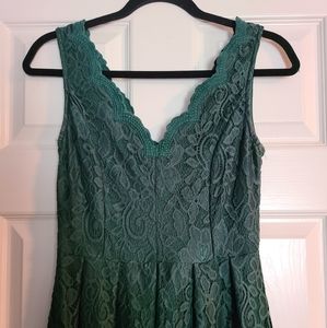 Elegant Green Lace Dress
